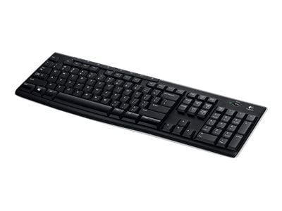 Logitech K270, Täysikokoinen (100 %), Langaton, Langaton RF, QWERTY, musta