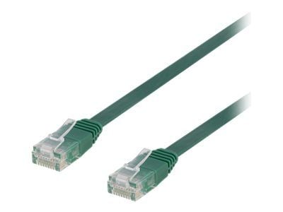 DELTACO TP-603G-FL - Liitäntäkaapeli - RJ-45 (uros) - RJ-45 (uros) - 30 cm - UTP - CAT 6 - litteä - vihreä