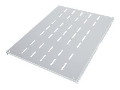 Intellinet 19" Fixed Shelf, 1U, 800mm Depth, Heavy-Duty, Max 100kg, Grey - Rack-hylle - grå, RAL 7035 - 1U - 19"