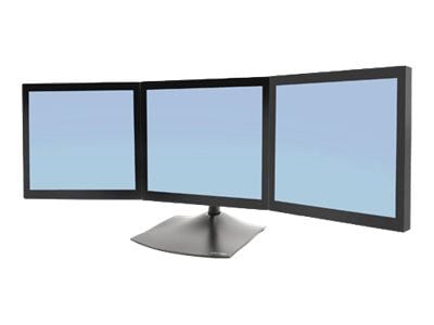 Ergotron DS Series DS100 Triple Monitor Desk Stand, 14 kg, 53,3 cm (21"), 75 x 75 mm, 100 x 100 mm, musta