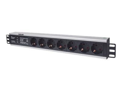 Intellinet 19" 1.5U Rackmount 7-Way Power Strip - German Type", With Surge Protection, 3m Power Cord - pistorasia (rack versio) - AC 250 V - tulo: ...