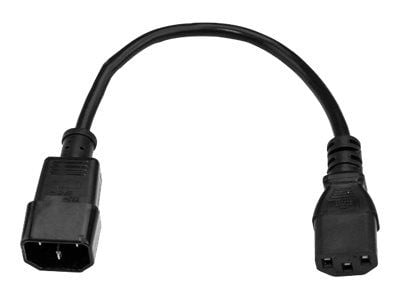 StarTech.com 1m (3ft) virtajohdon jatkojohto, C14-C13, 10A 125V, 18AWG, musta Tietokoneen virtajohdon jatkojohto, virtalähteen jatkojohto, IEC-320-...