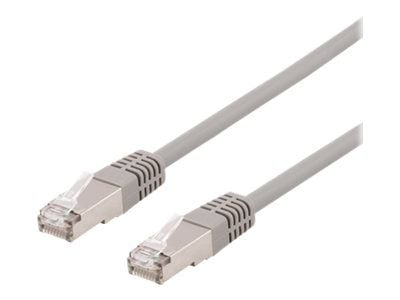 DELTACO - Koblingskabel - RJ-45 (hann) til RJ-45 (hann) - SFTP - CAT 6 - halogenfri, formstøpt - grå