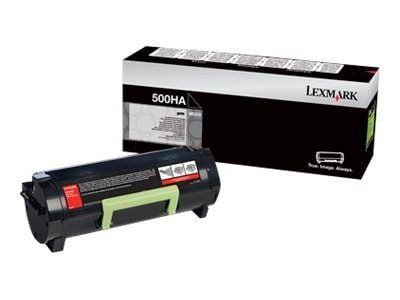 Lexmark 500HA - Høy ytelse - svart - original - tonerpatron LCCP - for Lexmark MS310d, MS310dn, MS312dn, MS315dn