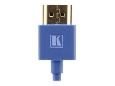 Kramer C-HM/HM/PICO Series C-HM/HM/PICO/BL-6 - HDMI-kabel med Ethernet - HDMI hann til HDMI hann - 1.8 m - blå - 4K-støtte