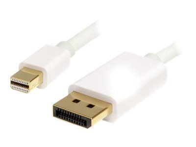 StarTech 2m 6 ft White Mini DisplayPort to DisplayPort 1.2 Adapter Cable M/M - DisplayPort 4k with HBR2 support - Mini DP to DP Cable (MDP2DPMM2MW)...