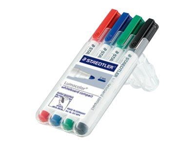 Marker Staedtler Lumocolor® 341 WP4 Compact 1-2 mm med 4 stk. ass. farver i etui