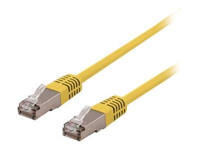 DELTACO SFTP-60GLH - Koppeledning - RJ-45 (hann) til RJ-45 (hann) - 50 cm - SFTP - CAT 6 - halogenfri, formet - gul