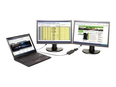 Lenovo USB 3.0 to DVI/VGA Monitor Adapter - Ekstern videoadapter - USB 3.0 - DVI