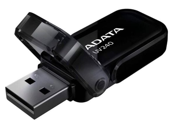 ADATA UV240, 32 GB, USB A-tyyppi, 2.0, Suojus, 7 g, Musta