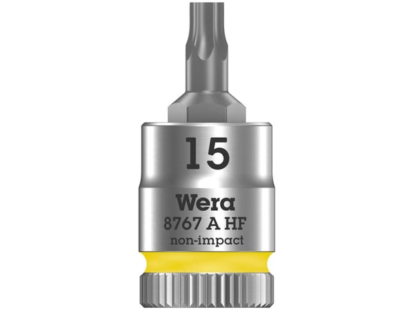 Wera 8767 A HF, 1 stykker, Torx, 1/4", TX15, 28 mm, Tsjekkisk Republikk