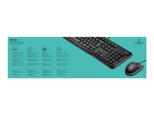 Logitech Desktop MK120 - Tastatur- og mussett - USB - Fransk