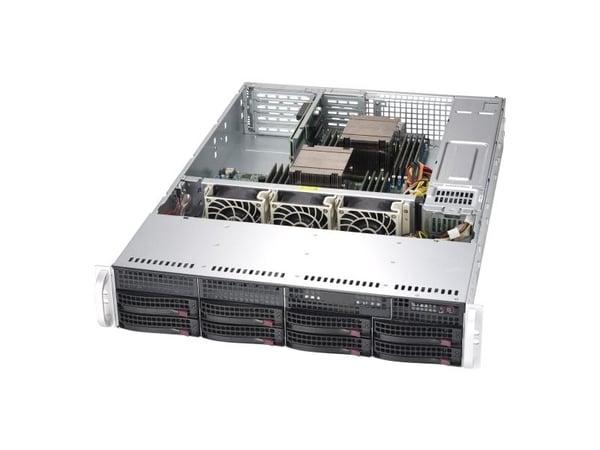 Supermicro SuperChassis 825TQC-R1K03LPB, Teline, Palvelin, Musta, ATX, EATX, HDD, Verkko, Teho, Virtakatkos, Järjestelmä, 1000 W