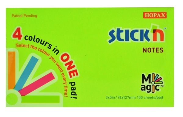 Notes, BNT Stick´n, Magic neon assorteret, 127x76mm - (12 stk.)