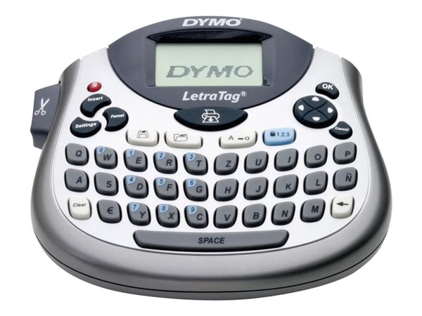 DYMO LetraTag LT-100T + Tape, QWERTZ, Suoralämpö/Lämpösiirto, Harmaa