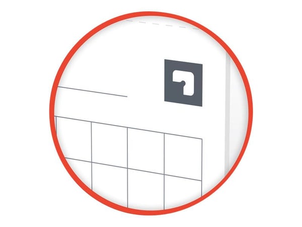 Oxford SmartChart - Arktavlepapir - 650 x 980 mm - 20 ark - hvit - rutet - 6 hull