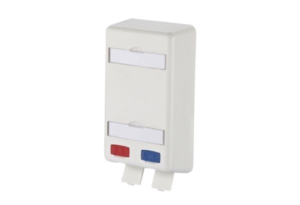 BTR E-DAT modul 8/8(8) APF - Ytmonteringsbox för nätverk - kritvit - 2 portar