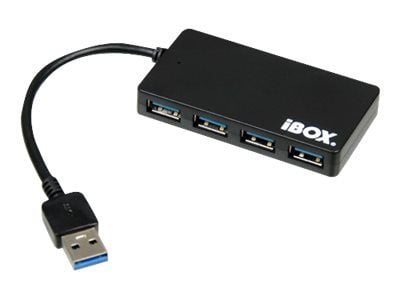 iBOX IUH3F56 - Hubb - 4 x SuperSpeed USB 3.0 - skrivbordsmodell