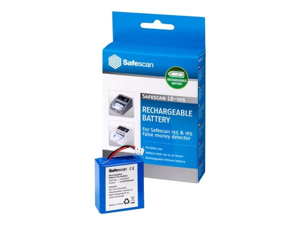 Safescan LB-105 - Batteri - Li - 600 mAh - blå - for Safescan 135i, 155i, 155-S, 165i, 165-S