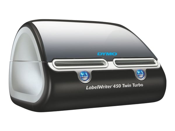 DYMO LabelWriter 450 Twin Turbo - Etikettskriver - direktetermisk - Rull (6,2 cm) - 600 x 300 dpi - inntil 71 etiketter/min - kapasitet: 2 ruller -...