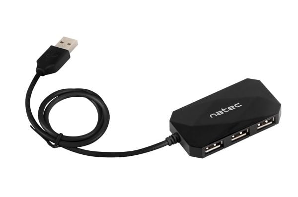 NATEC NHU-0647, USB 2.0, USB 2.0, 480 Mbit/s, Svart, 0,6 m, USB