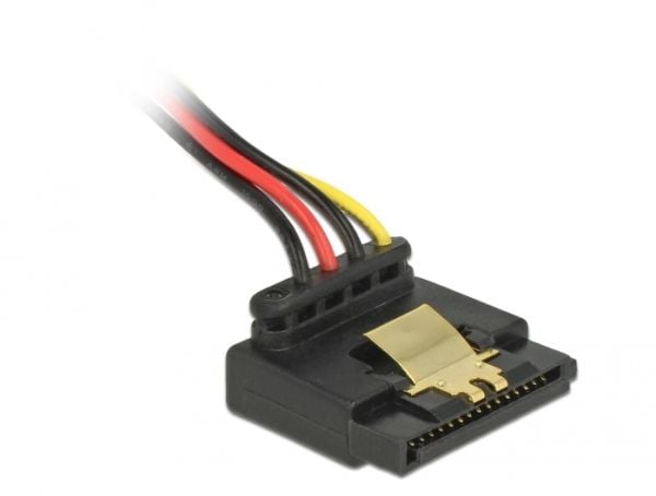 Delock - Strømadapter - SATA-strøm (P) låst til SATA-strøm (R) metallklips - 3.3 / 5 / 12 V - 15 cm