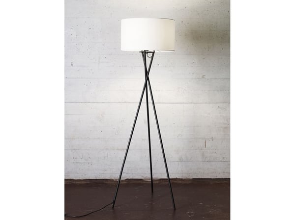 UPTOWN gulvlampe sort med hvit skjerm