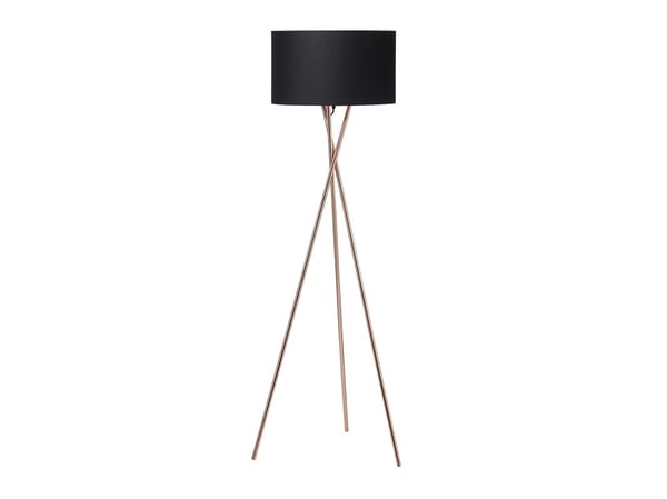 UPTOWN gulvlampe kobber m/svart skjerm