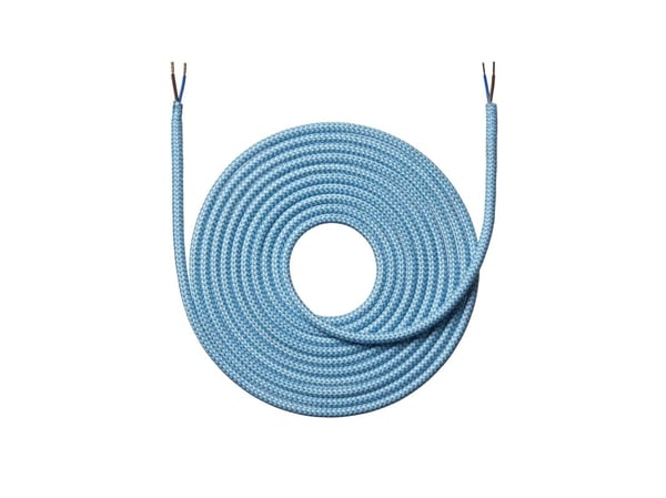 Nielsen Light Fabric Cord - 4 meter - Zigzag Ljusblå