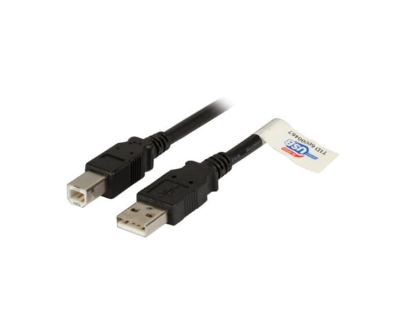 EFB USB2.0 liitäntäkaapeli A-B,St.-St.,5,0m,musta,Premium
