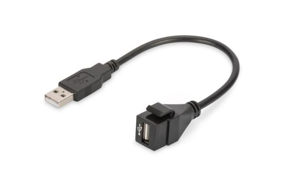 DIGITUS Professional DN-93402 - Modulaarinen lisälaite - USB 2.0 tyyppi A - musta, RAL 9005