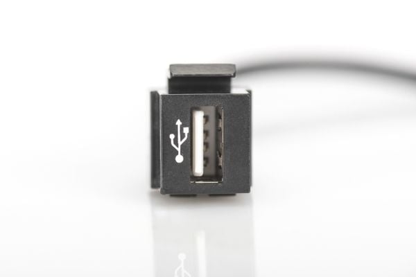 DIGITUS Professional DN-93402 - Modulaarinen lisälaite - USB 2.0 tyyppi A - musta, RAL 9005
