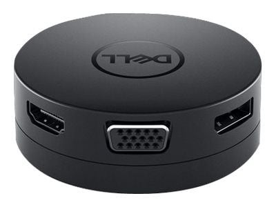 DELL DA300, Kabel, USB 3.0 (3.1 Gen 1) Type-C, USB Type-A, 10,100,1000 Mbit/s, Svart, Dell