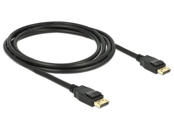 Delock - DisplayPort-kabel - DisplayPort (hann) til DisplayPort (hann) - 2 m - låst - svart