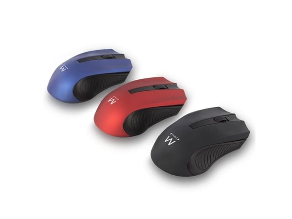 Ewent EW3221, Ambidekstriøs, Optisk, RF kabel-fri, 1200 DPI, Sort
