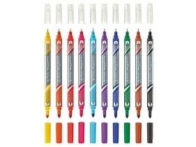 Herlitz my.pen - Twin-tip-markør - assorterte farger - vannbasert matfargeblekk (en pakke 10)