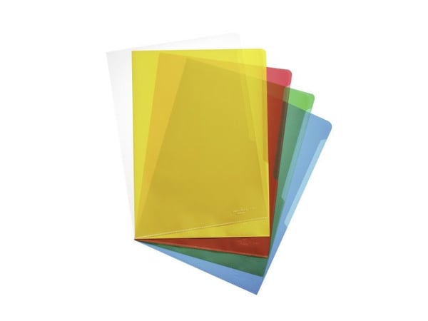 Plastomslag klare standard A4 PP assorterte farger - 100 stk./pakning
