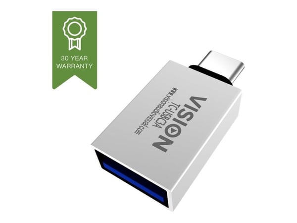 Vision - USB-adapter - USB-C (hann) til USB-type A (hunn) - USB 3.1 Gen 2 - hvit