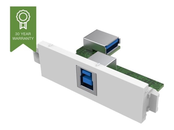 VISION TechConnect 3 USB-b module - Modulkontaktplatta med insnäppsfästen - USB typ B