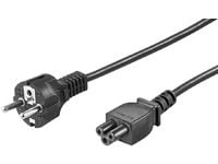 MicroConnect - Strömkabel - ström CEE 7/7 (han) till IEC 60320 C5 - AC 250 V - 2,5 A - 1 m - sort