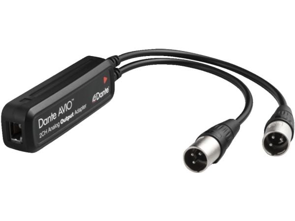 Monacor ADP-DAO-0X2, RJ-45, Hunkjønn, 2 x XLR (3-pin), Hankjønn, Sort