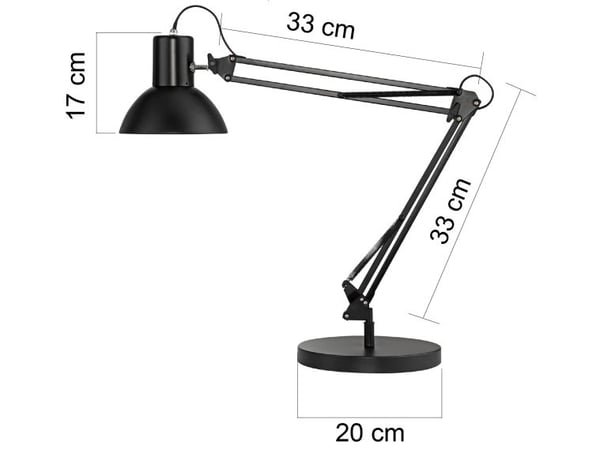 Unilux SUCCESS 66, Svart, Aluminium, Epoxy, Stål, Hjemme kontor, Kontor, E27, 1 ampuller, 11 W