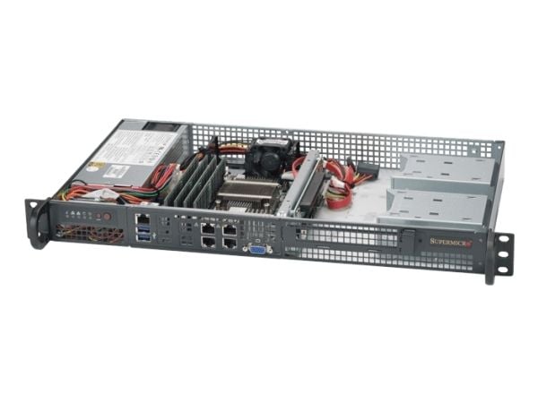 Supermicro SuperServer 5019A-FTN4 - Server - rackmonterbar - 1U - 1-veis - 1 x Atom C3758 - RAM 0 GB - uten HDD - AST2400 - Gigabit Ethernet - uten...