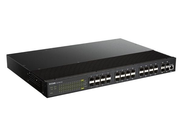 D-Link DIS 700G-28XS - Switch - L2+ - Styrt - 24 x Gigabit SFP + 4 x 10 Gigabit SFP+ - rackmonterbar