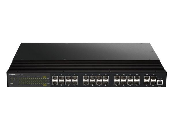 D-Link DIS 700G-28XS - Switch - L2+ - Styrt - 24 x Gigabit SFP + 4 x 10 Gigabit SFP+ - rackmonterbar