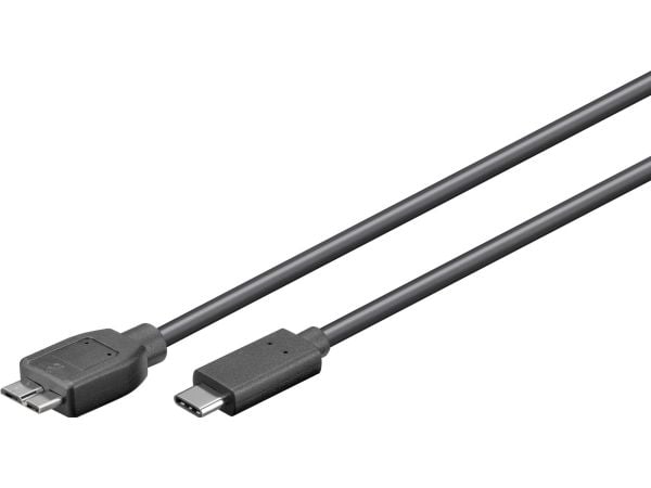 MicroConnect - USB-kabel - Micro-USB Type B (hann) til 24 pin USB-C (hann) - USB 3.2 Gen 2 - 60 cm - svart
