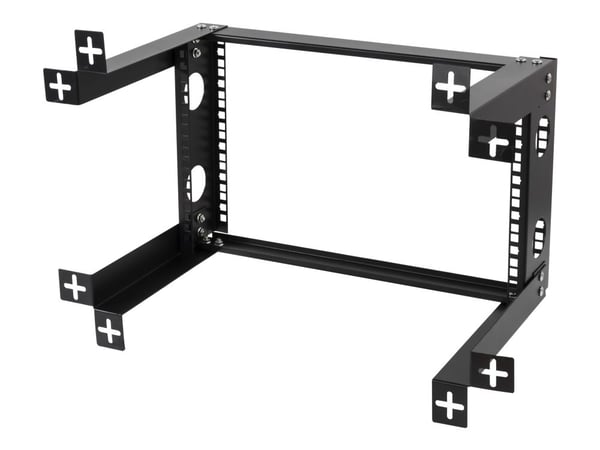 DELTACO 19-DTSR0506 - Rack-brakett åpen ramme - veggmonterbar - svart - 6U - 19"
