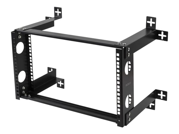 DELTACO 19-DTSR0506 - Rack-brakett åpen ramme - veggmonterbar - svart - 6U - 19"
