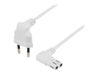 DELTACO DEL-109BV - Johdinsarja - Europlug (han) til IEC 60320 C7 - 250 V - 2,5 A - 5 m - kova