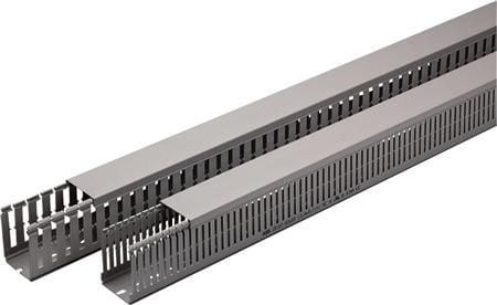 Lyijytön johto UL94V-0 Korkeus 100 mm x leveys 60 mm Väri: Harmaa RAL 7030, 2 metrin pituus - (2 metriä)